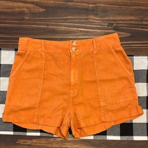 Joie linen Orange Shorts 6